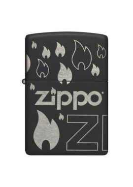 מצית זיפו דגם Zippo Black Matte Laser 360